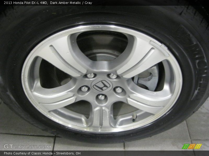 Dark Amber Metallic / Gray 2013 Honda Pilot EX-L 4WD