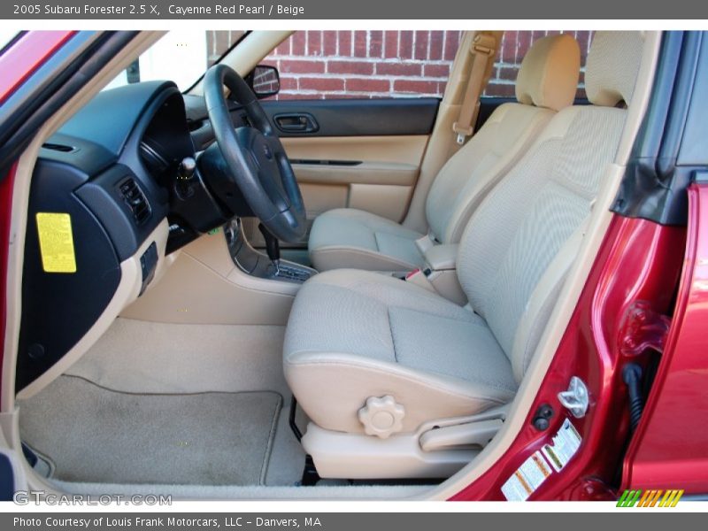 Cayenne Red Pearl / Beige 2005 Subaru Forester 2.5 X