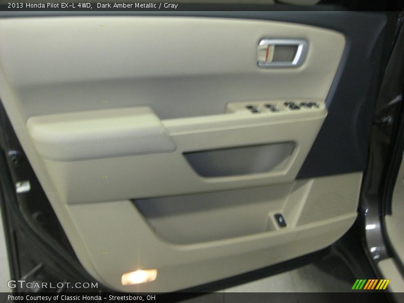 Dark Amber Metallic / Gray 2013 Honda Pilot EX-L 4WD