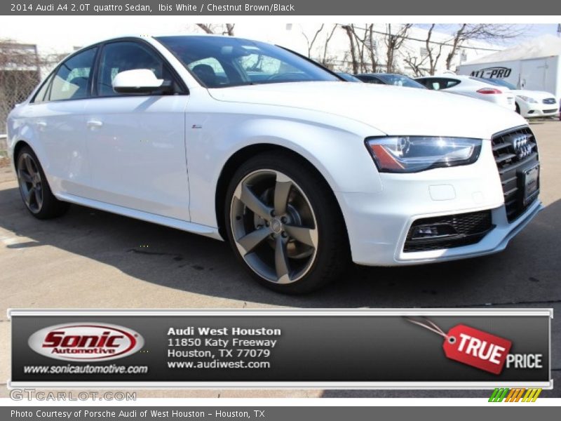 Ibis White / Chestnut Brown/Black 2014 Audi A4 2.0T quattro Sedan
