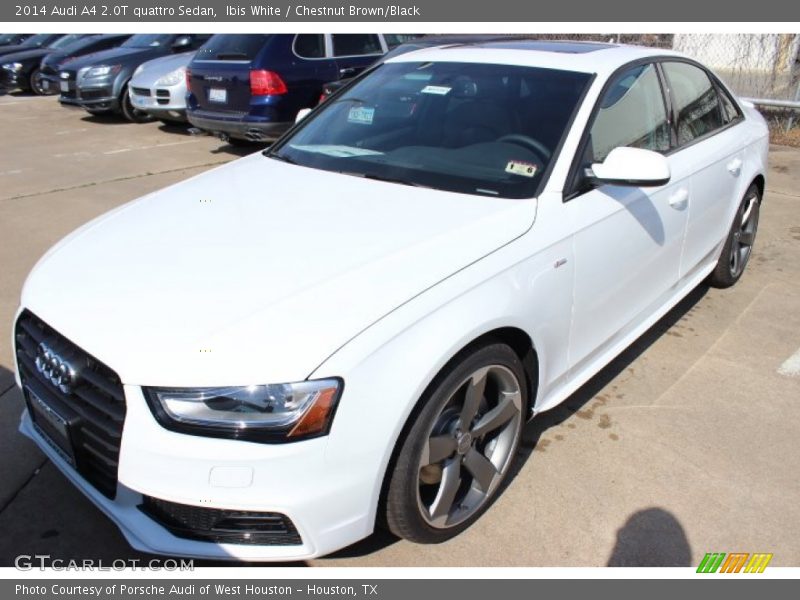 Ibis White / Chestnut Brown/Black 2014 Audi A4 2.0T quattro Sedan