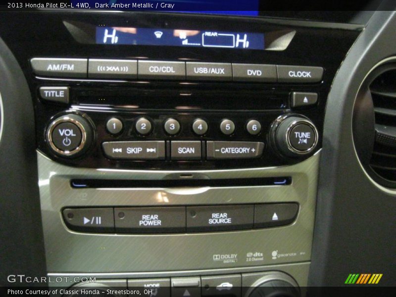 Dark Amber Metallic / Gray 2013 Honda Pilot EX-L 4WD