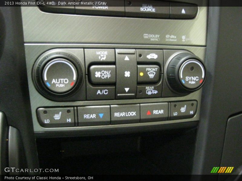 Dark Amber Metallic / Gray 2013 Honda Pilot EX-L 4WD