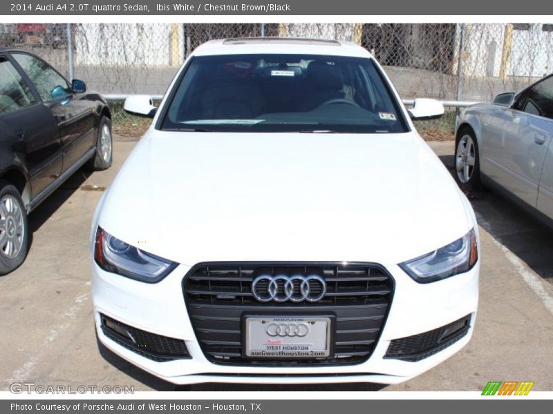 Ibis White / Chestnut Brown/Black 2014 Audi A4 2.0T quattro Sedan