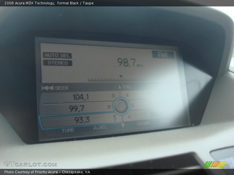 Formal Black / Taupe 2008 Acura MDX Technology