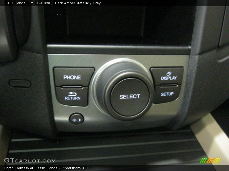 Dark Amber Metallic / Gray 2013 Honda Pilot EX-L 4WD