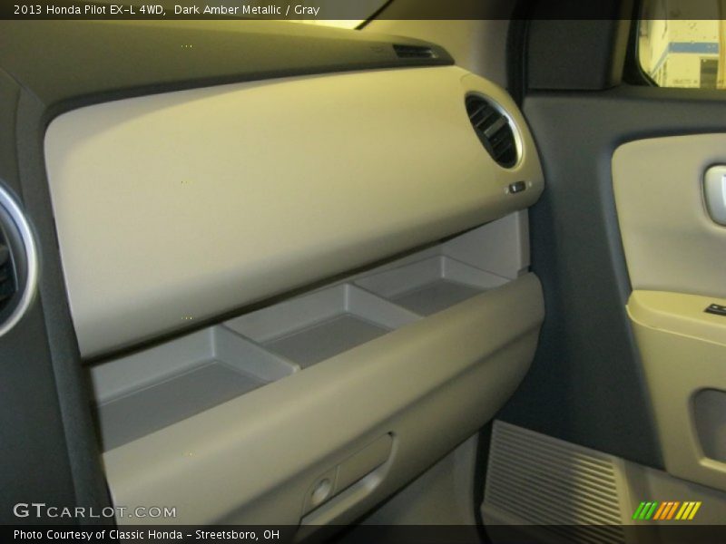 Dark Amber Metallic / Gray 2013 Honda Pilot EX-L 4WD