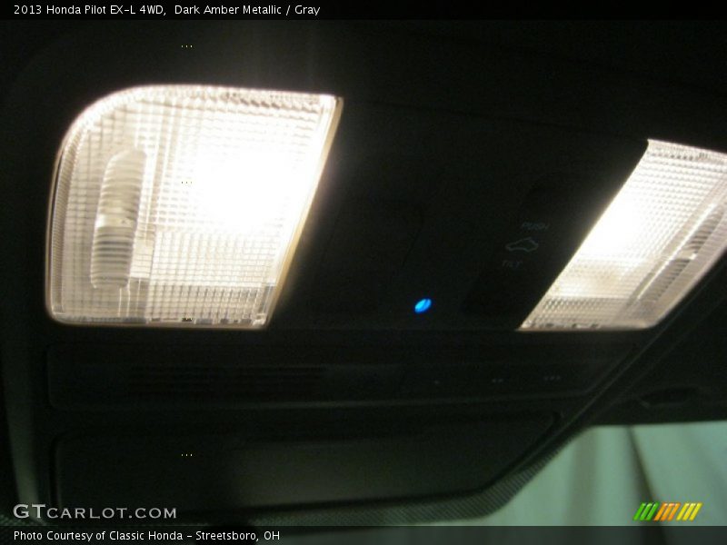Dark Amber Metallic / Gray 2013 Honda Pilot EX-L 4WD