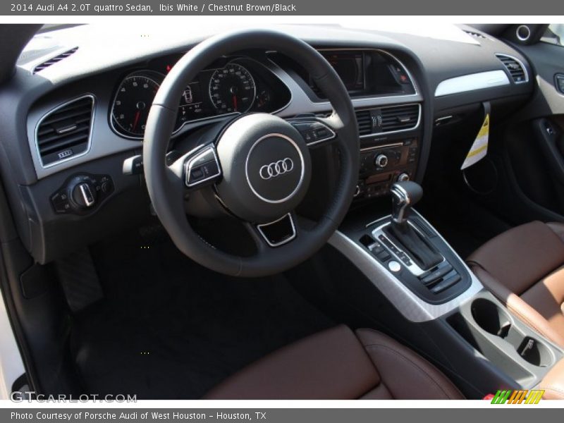 Ibis White / Chestnut Brown/Black 2014 Audi A4 2.0T quattro Sedan