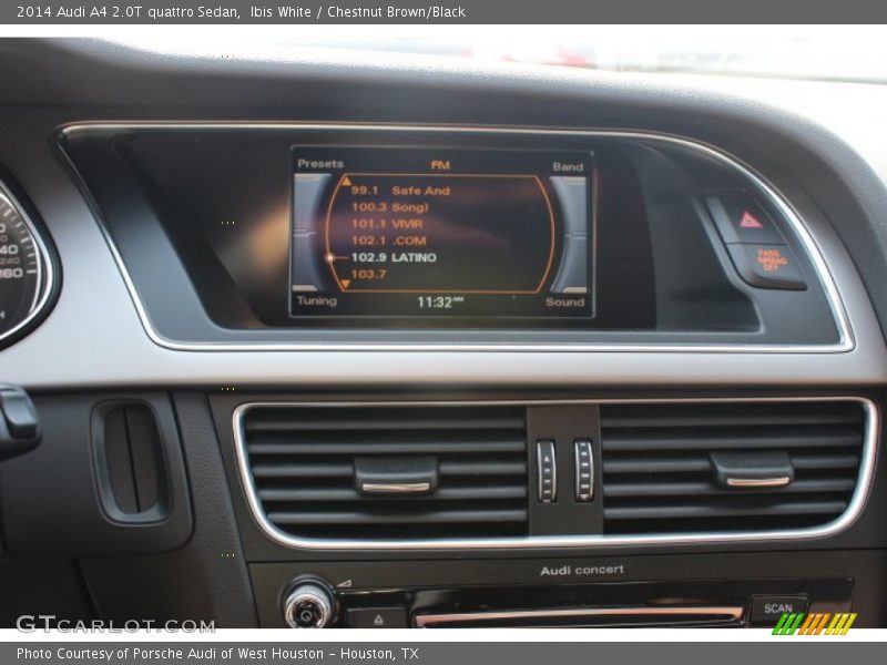 Ibis White / Chestnut Brown/Black 2014 Audi A4 2.0T quattro Sedan