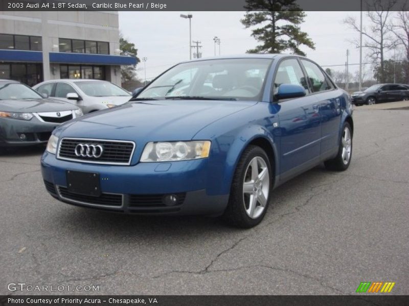 Caribic Blue Pearl / Beige 2003 Audi A4 1.8T Sedan