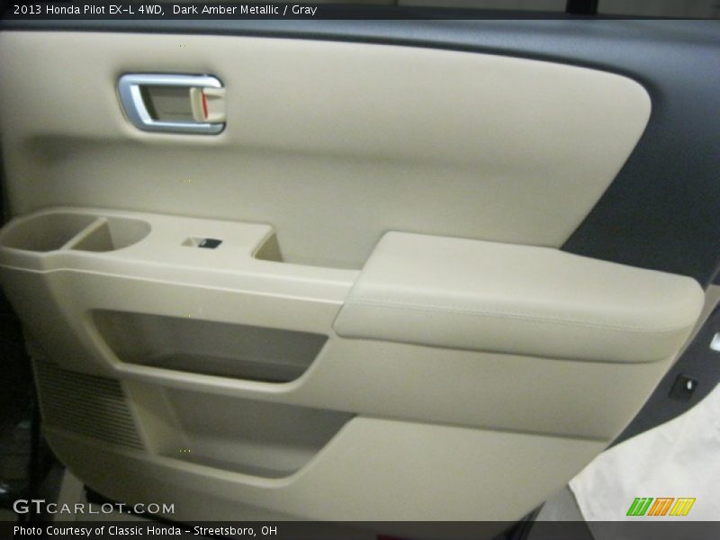 Dark Amber Metallic / Gray 2013 Honda Pilot EX-L 4WD