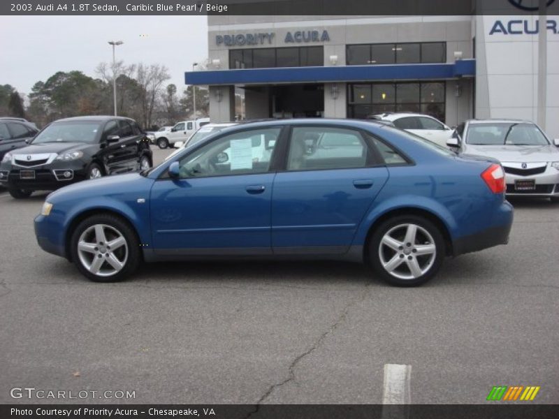Caribic Blue Pearl / Beige 2003 Audi A4 1.8T Sedan