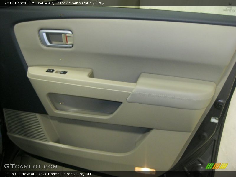 Dark Amber Metallic / Gray 2013 Honda Pilot EX-L 4WD