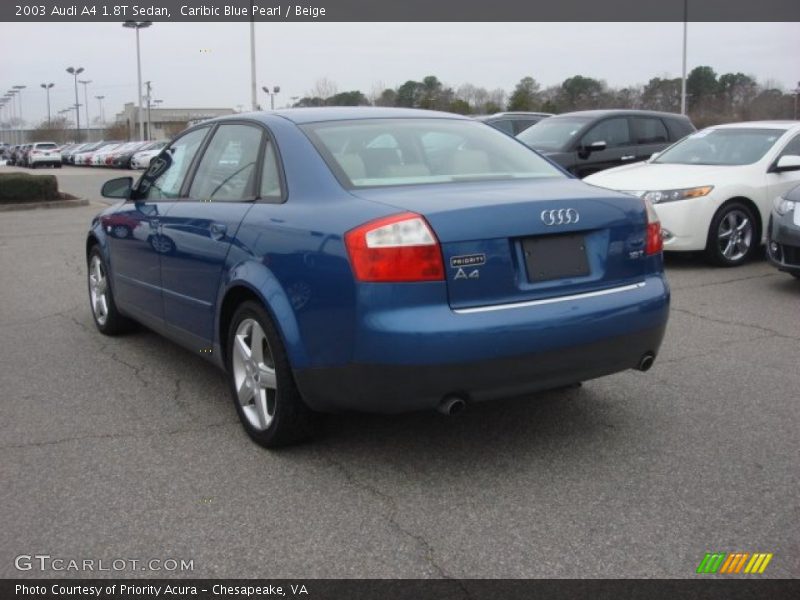 Caribic Blue Pearl / Beige 2003 Audi A4 1.8T Sedan