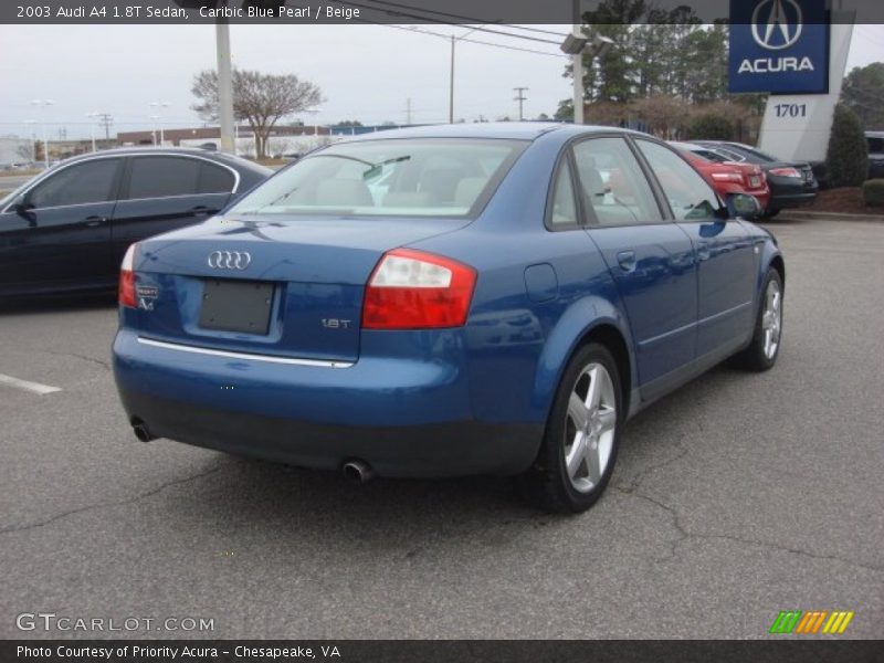 Caribic Blue Pearl / Beige 2003 Audi A4 1.8T Sedan