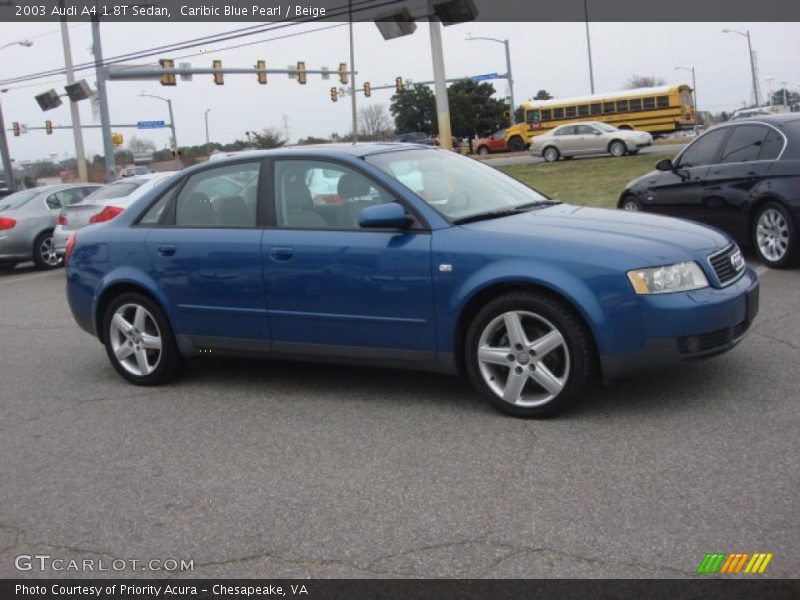 Caribic Blue Pearl / Beige 2003 Audi A4 1.8T Sedan