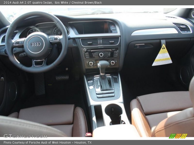 Ibis White / Chestnut Brown/Black 2014 Audi A4 2.0T quattro Sedan