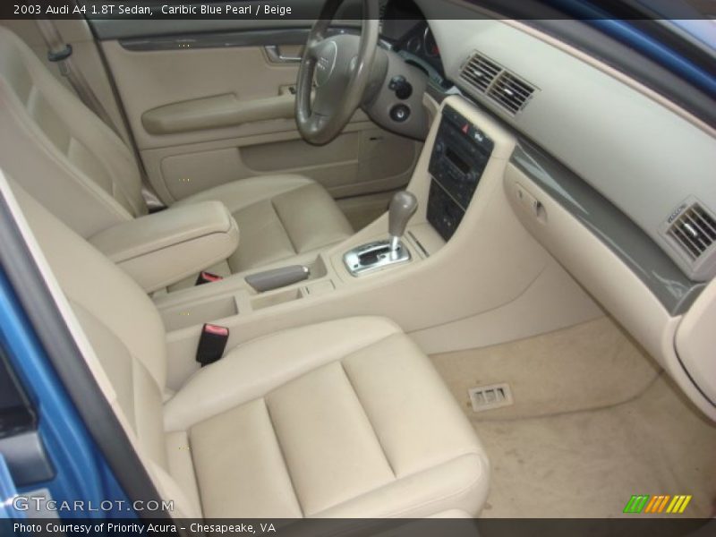 Caribic Blue Pearl / Beige 2003 Audi A4 1.8T Sedan