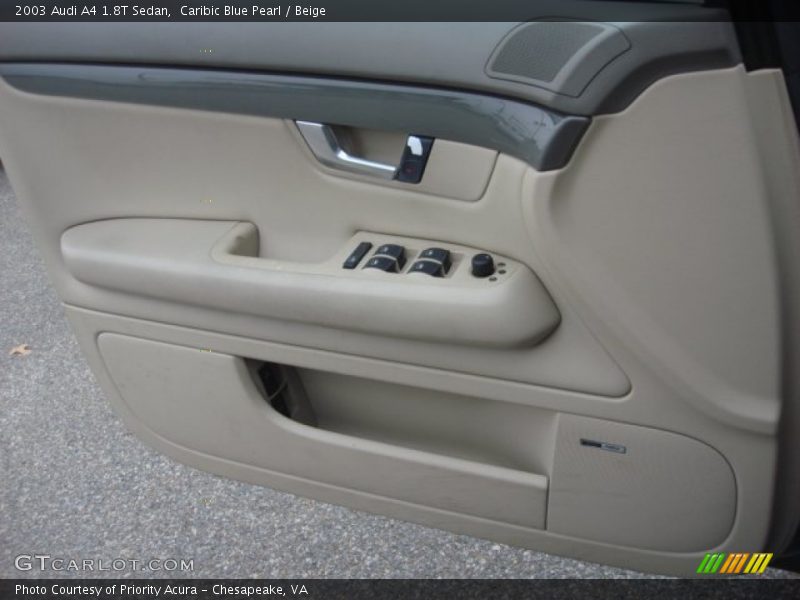 Caribic Blue Pearl / Beige 2003 Audi A4 1.8T Sedan