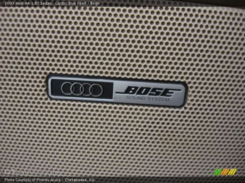 Caribic Blue Pearl / Beige 2003 Audi A4 1.8T Sedan