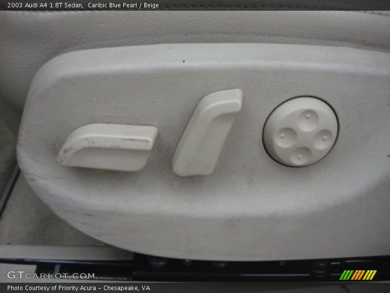 Caribic Blue Pearl / Beige 2003 Audi A4 1.8T Sedan