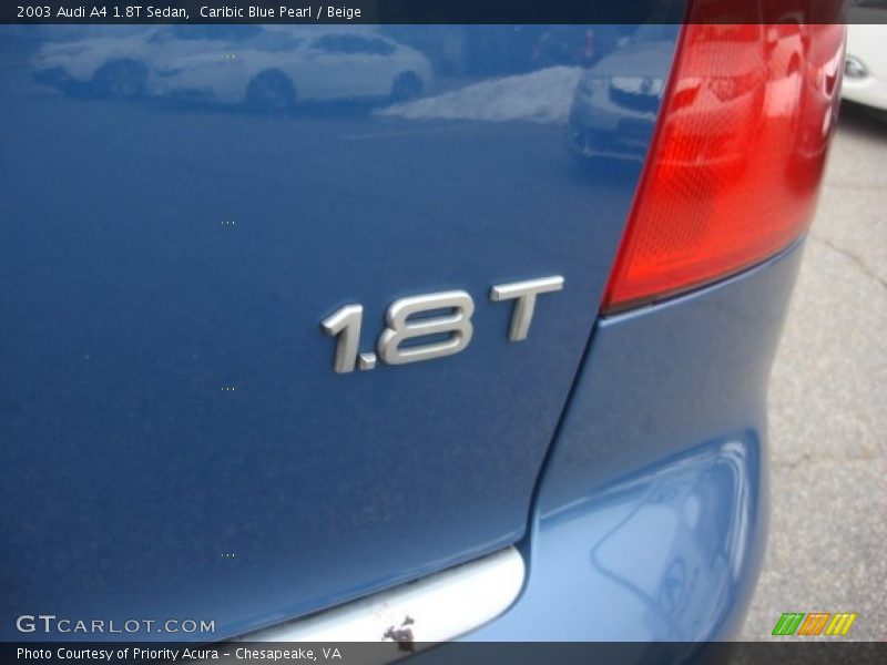 Caribic Blue Pearl / Beige 2003 Audi A4 1.8T Sedan