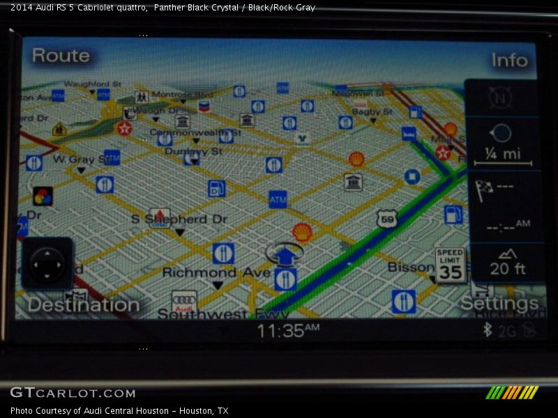Navigation of 2014 RS 5 Cabriolet quattro