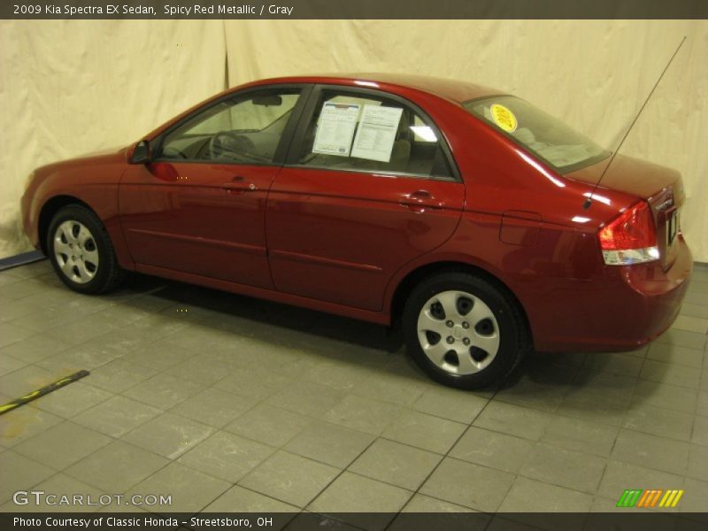 Spicy Red Metallic / Gray 2009 Kia Spectra EX Sedan