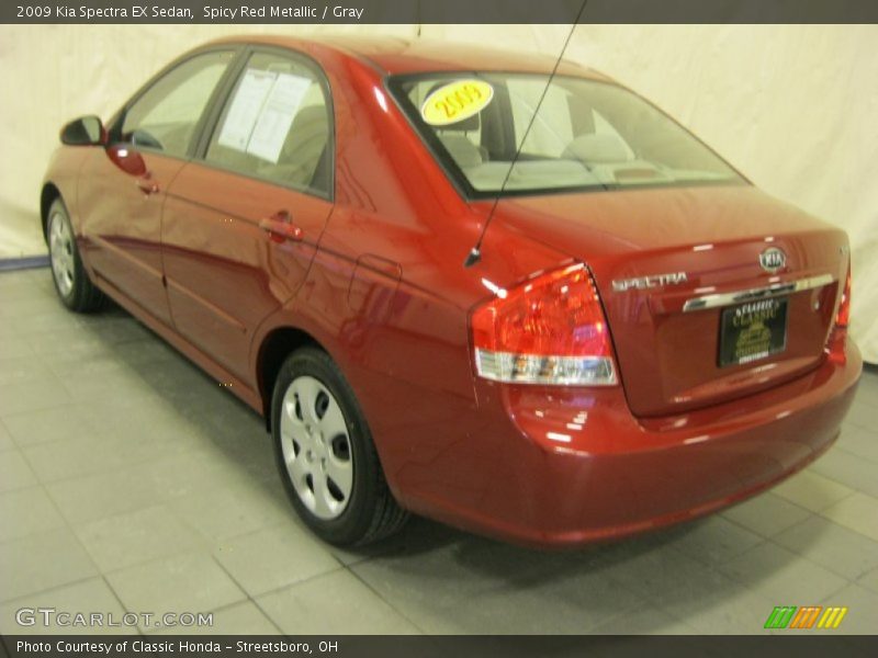 Spicy Red Metallic / Gray 2009 Kia Spectra EX Sedan