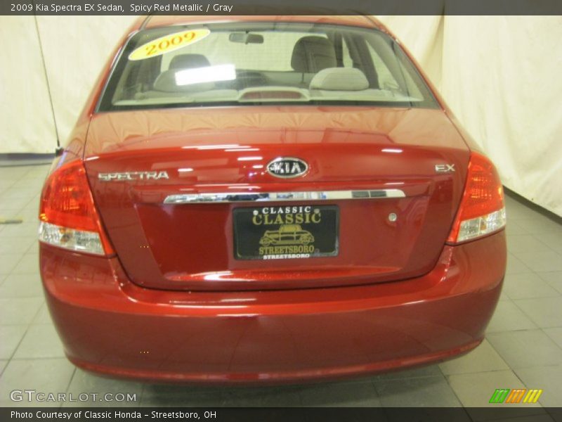 Spicy Red Metallic / Gray 2009 Kia Spectra EX Sedan