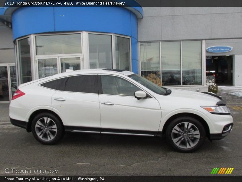 White Diamond Pearl / Ivory 2013 Honda Crosstour EX-L V-6 4WD