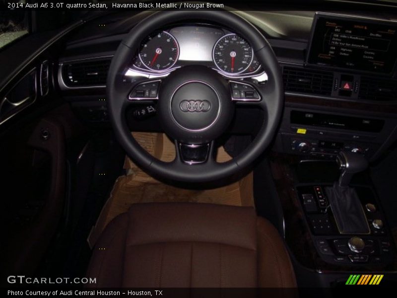 Havanna Black Metallic / Nougat Brown 2014 Audi A6 3.0T quattro Sedan