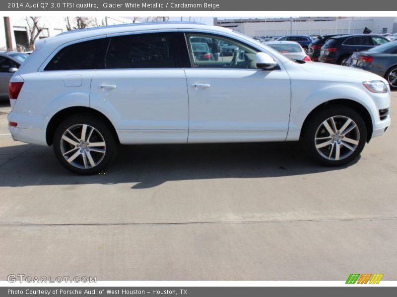 Glacier White Metallic / Cardamom Beige 2014 Audi Q7 3.0 TFSI quattro