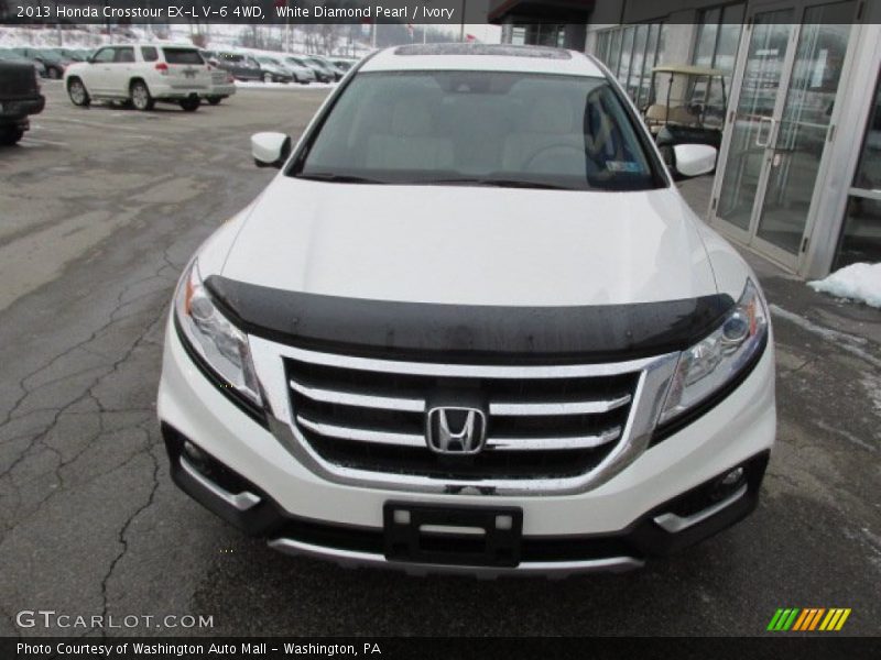 White Diamond Pearl / Ivory 2013 Honda Crosstour EX-L V-6 4WD
