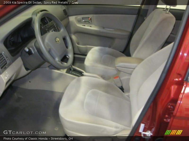 Spicy Red Metallic / Gray 2009 Kia Spectra EX Sedan