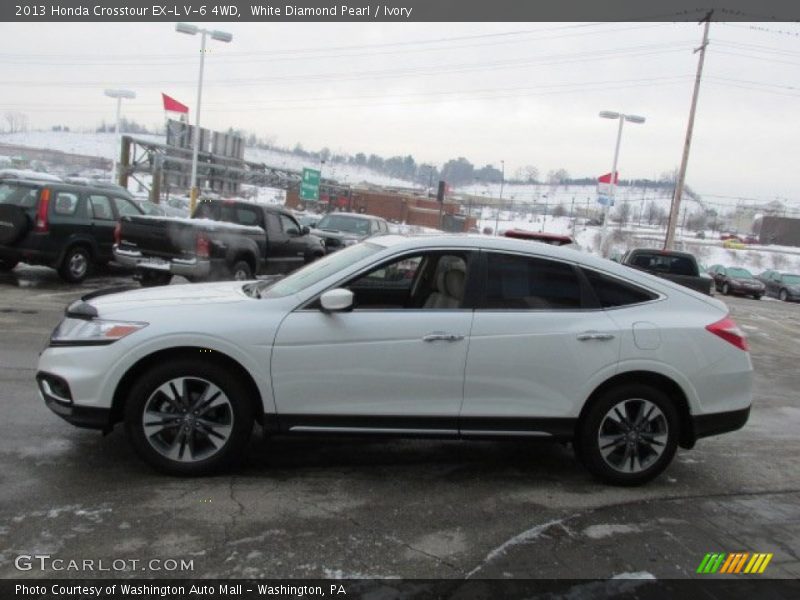 White Diamond Pearl / Ivory 2013 Honda Crosstour EX-L V-6 4WD