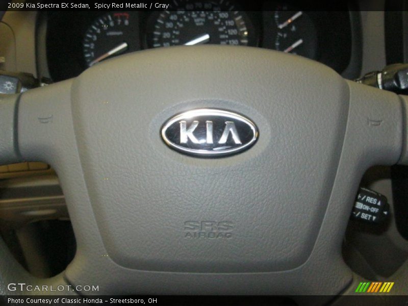 Spicy Red Metallic / Gray 2009 Kia Spectra EX Sedan