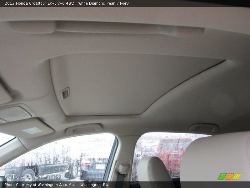 White Diamond Pearl / Ivory 2013 Honda Crosstour EX-L V-6 4WD