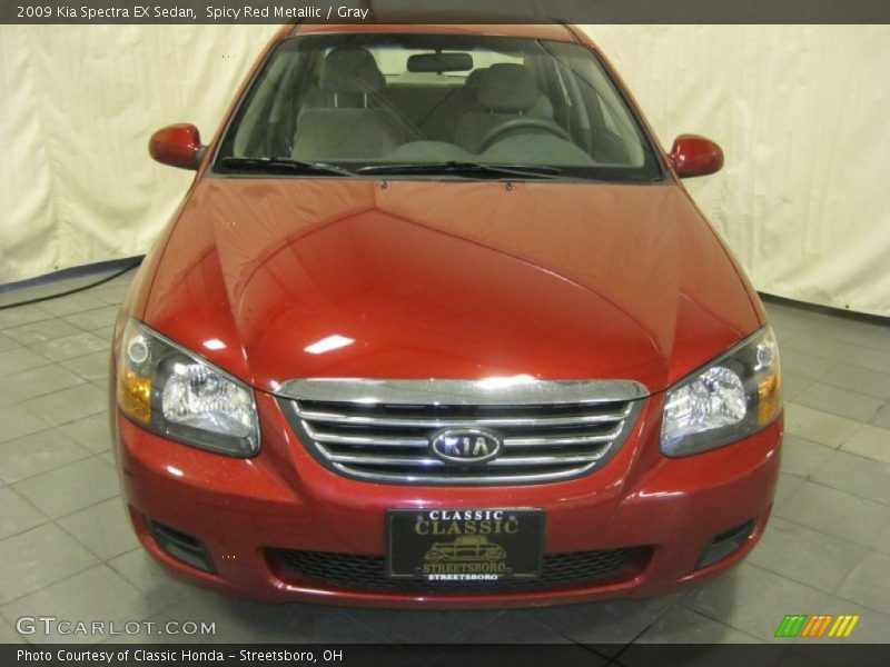 Spicy Red Metallic / Gray 2009 Kia Spectra EX Sedan