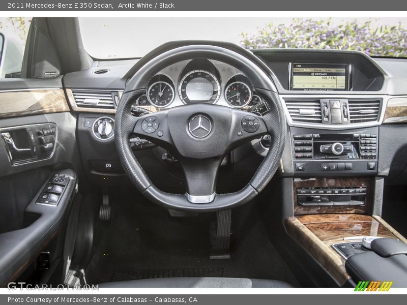 Arctic White / Black 2011 Mercedes-Benz E 350 Sedan