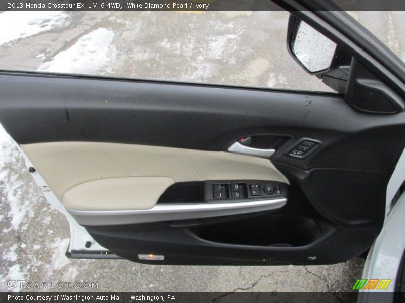 White Diamond Pearl / Ivory 2013 Honda Crosstour EX-L V-6 4WD
