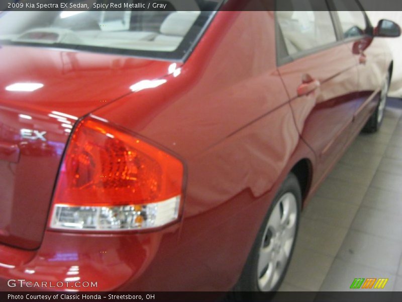 Spicy Red Metallic / Gray 2009 Kia Spectra EX Sedan