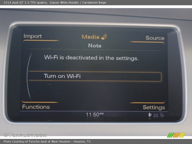 Glacier White Metallic / Cardamom Beige 2014 Audi Q7 3.0 TFSI quattro