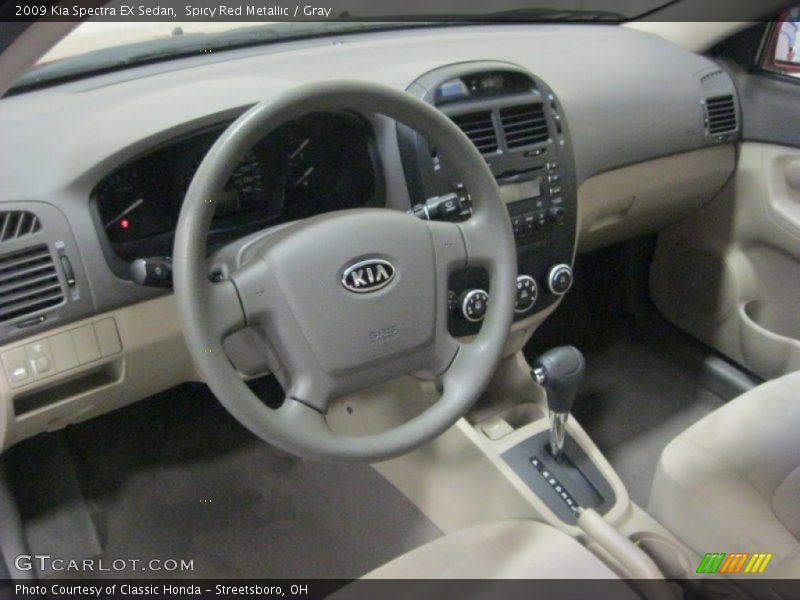 Spicy Red Metallic / Gray 2009 Kia Spectra EX Sedan