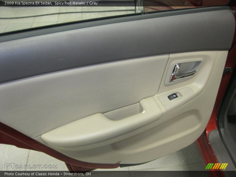 Spicy Red Metallic / Gray 2009 Kia Spectra EX Sedan