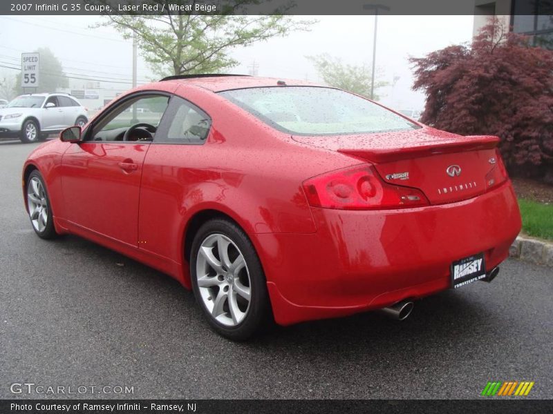 Laser Red / Wheat Beige 2007 Infiniti G 35 Coupe