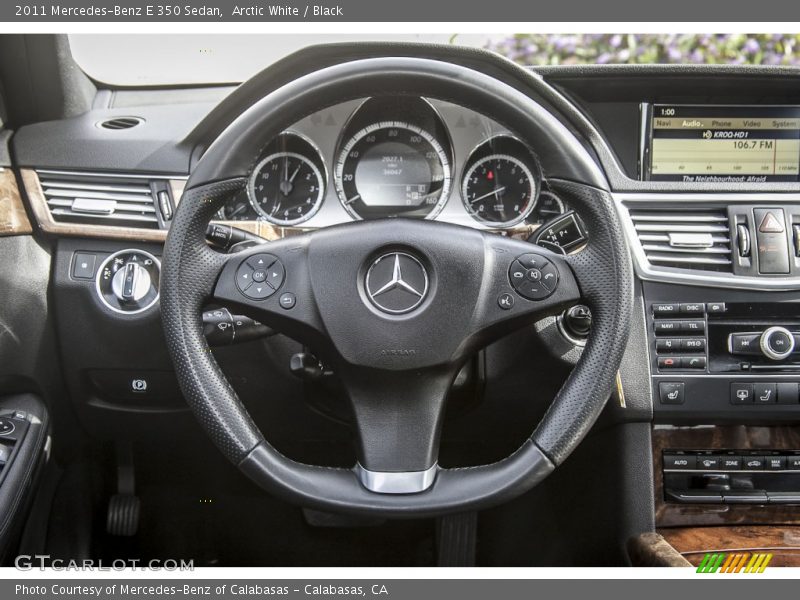 Arctic White / Black 2011 Mercedes-Benz E 350 Sedan