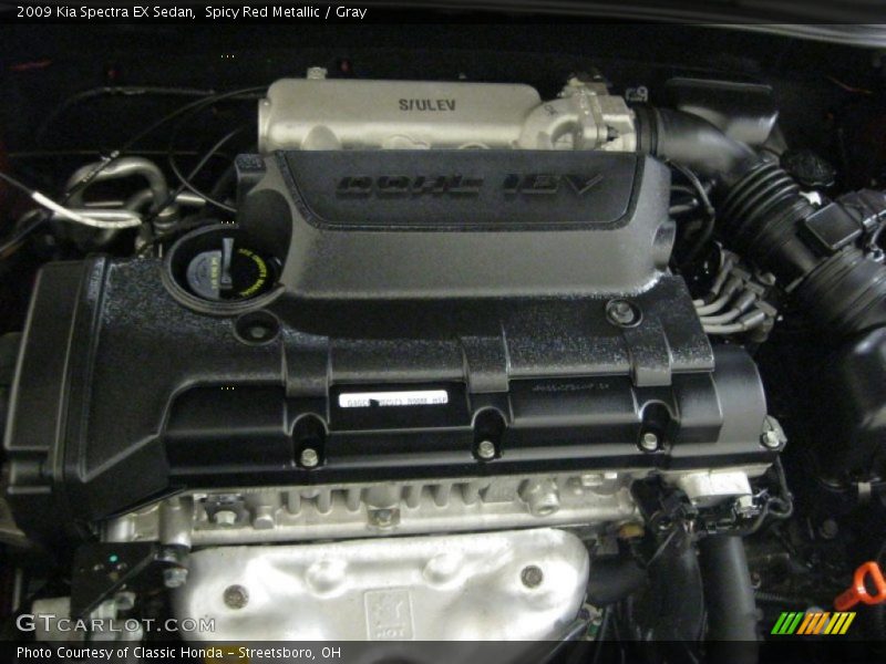 Spicy Red Metallic / Gray 2009 Kia Spectra EX Sedan