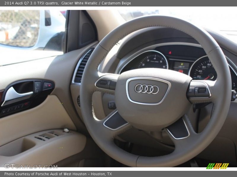 Glacier White Metallic / Cardamom Beige 2014 Audi Q7 3.0 TFSI quattro